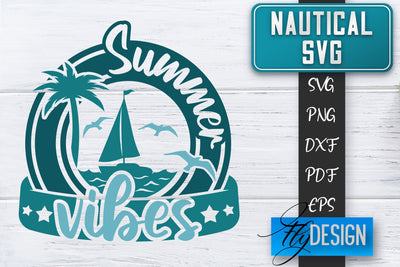 Nautical SVG | Summer Quotes SVG | Anchor SVG | Beach SVG Fly Design 