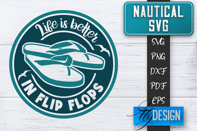 Nautical SVG | Summer Quotes SVG | Anchor SVG | Beach SVG Fly Design 