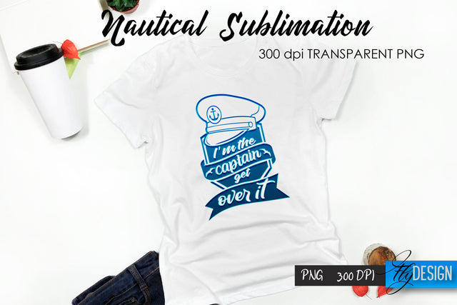 Nautical T-Shirt Sublimation. Summer T-Shirt Design v.11 Sublimation Fly Design 