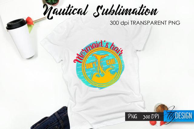 Nautical T-Shirt Sublimation. Summer T-Shirt Design v.19 Sublimation Fly Design 
