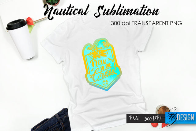 Nautical T-Shirt Sublimation. Summer T-Shirt Design v.21 Sublimation Fly Design 