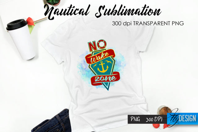 Nautical T-Shirt Sublimation. Summer T-Shirt Design v.22 Sublimation Fly Design 
