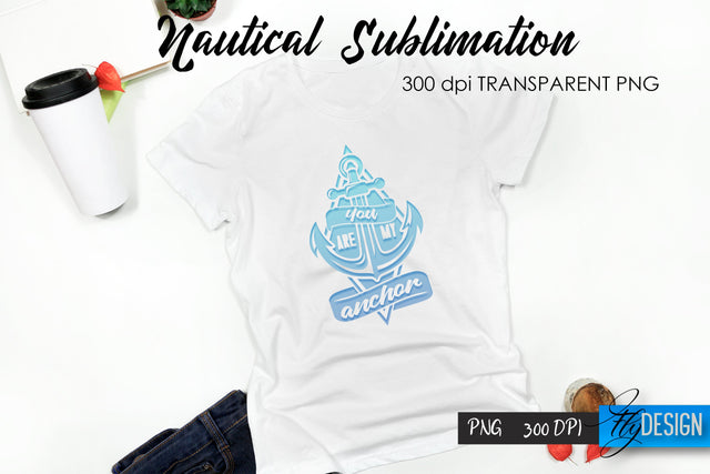 Nautical T-Shirt Sublimation. Summer T-Shirt Design v.40 Sublimation Fly Design 