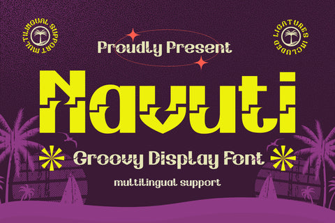 Navuti | Groovy Retro Font Font twinletter 