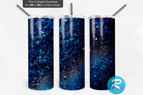 Navy Blue Glitter 20 oz / 30 oz Tumbler PNG Sublimation Regulrcrative 