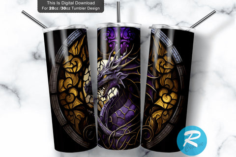 Navy Dragon 20 oz / 30 oz Tumbler PNG Sublimation Regulrcrative 
