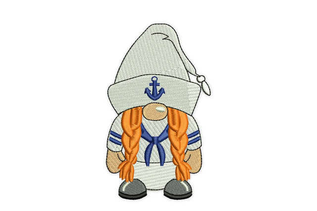 Navy Girl Gnome Embroidery Design, Soldier Machine Embroidery Design Embroidery/Applique DESIGNS NextEmbroidery 