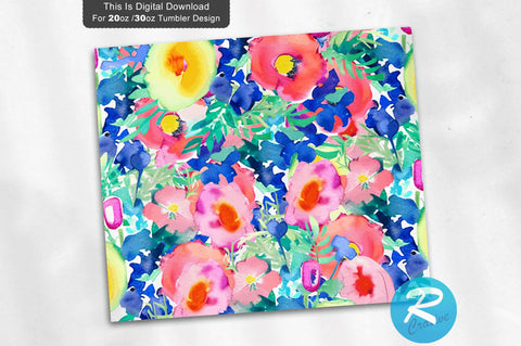 Navy Red flower 20 oz / 30 oz Tumbler PNG Sublimation Regulrcrative 