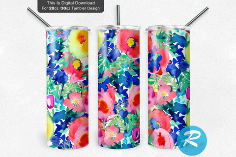 Navy Red flower 20 oz / 30 oz Tumbler PNG Sublimation Regulrcrative 