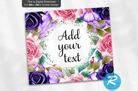 Navy Red Rose flower 20 oz / 30 oz Tumbler PNG Sublimation Regulrcrative 