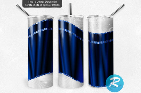 Navy Silver 20 oz / 30 oz Tumbler PNG Sublimation Regulrcrative 