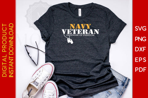 Navy Veteran Defender Of Freedom SVG PNG PDF Cut File SVG Creativedesigntee 