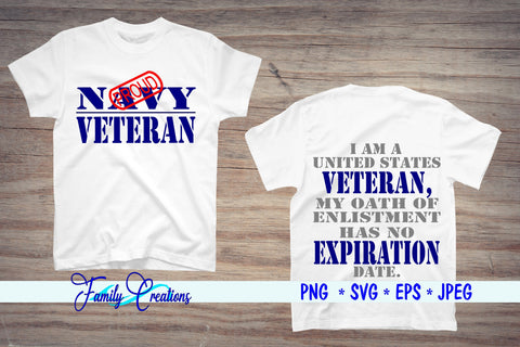 Navy Veteran SVG Family Creations 