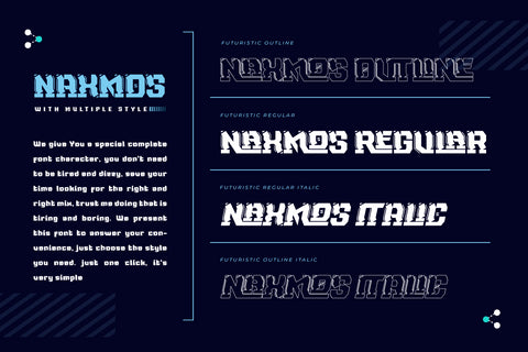 NAXMOS | Futuristic Font Font twinletter 