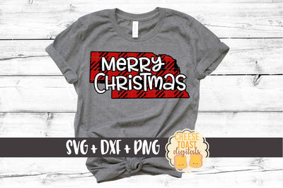 Nebraska - Buffalo Plaid State - SVG PNG DXF Cut Files SVG Cheese Toast Digitals 