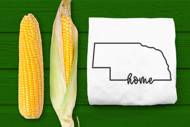 Nebraska Home State Outline Embroidery Embroidery/Applique DESIGNS Designed by Geeks 