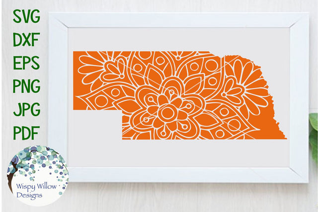 Nebraska Mandala SVG Wispy Willow Designs 