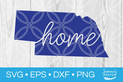 Nebraska State with Home SVG SavanasDesign 