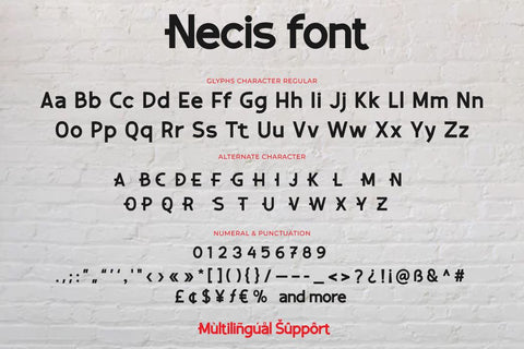 Necis Font twinletter 