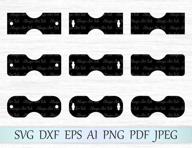 Necklace display cards cut files SVG MagicArtLab 