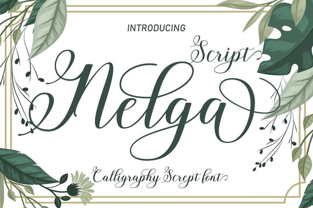 Nelga Script Font Rama Type 