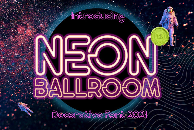 Neon Ballroom Font letterstockstd 