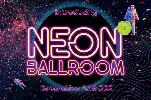 Neon Ballroom Font letterstockstd 