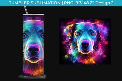 Neon Jack Russell Dog Tumbler Wrap 20 oz Sublimation PNG Bundle Free For Commercial Use Sublimation Sintegra 