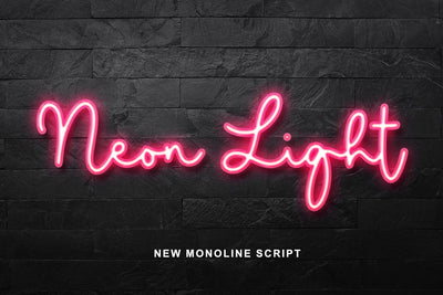 Neon Light Font Abo Daniel Studio 