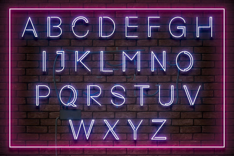 Neon Light Font Erik Studio 