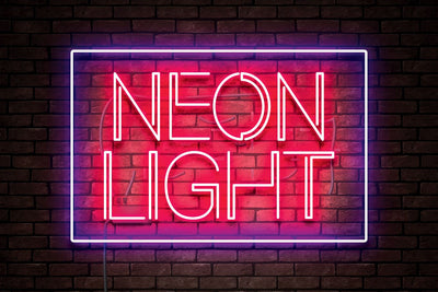 Neon Light Font Erik Studio 
