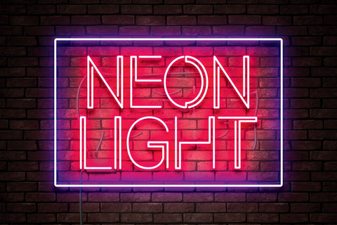 Neon Light Font Erik Studio 