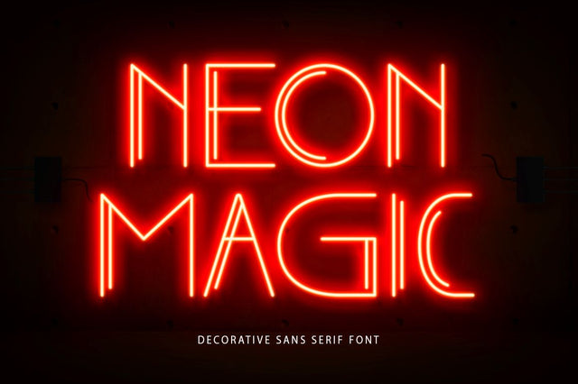 Neon Magic - Retro Cool Sans Serif Font Font Illushvara Design 