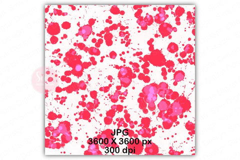 Neon Splatter Digital Papers Backgrounds Digital Pattern SineDigitalDesign 