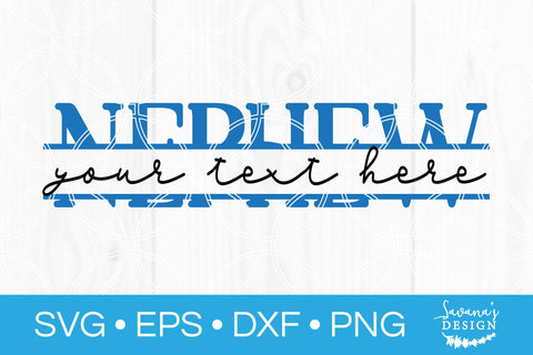 Nephew Split Monogram SVG SVG SavanasDesign 