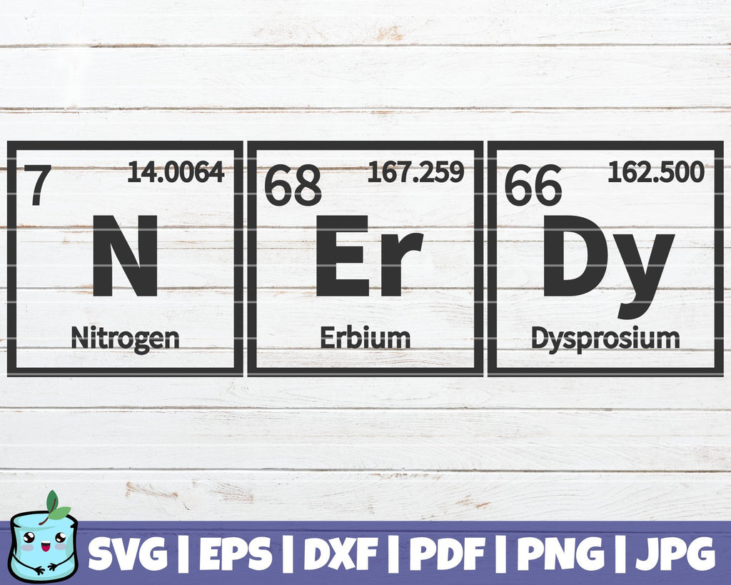 Nerdy Periodic Table - So Fontsy