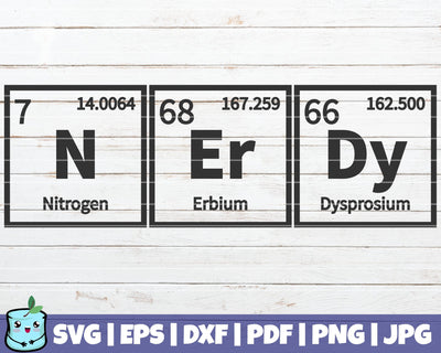 Nerdy Periodic Table SVG MintyMarshmallows 