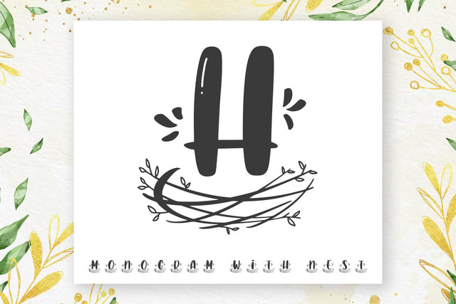 Nest Monogram Font Abo Daniel Studio 