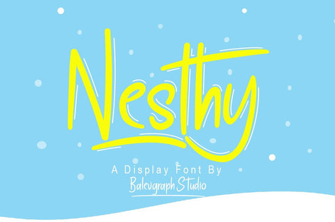 Nesthy Brush Stylish Font Balevgraph Studio 
