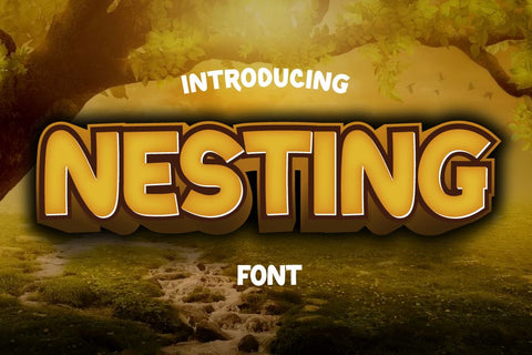 Nesting Font twinletter 