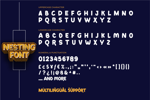 Nesting Font twinletter 