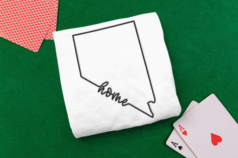 Nevada Home State Outline Embroidery Embroidery/Applique DESIGNS Designed by Geeks 