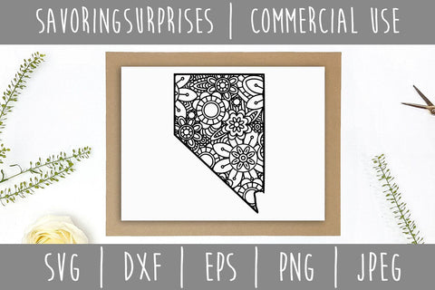 Nevada Mandala Zentangle SVG SavoringSurprises 