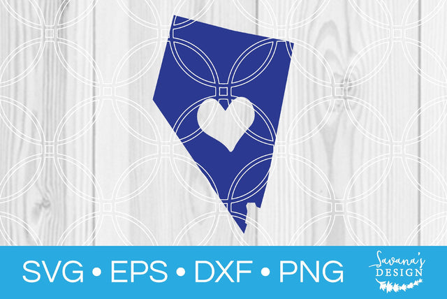 Nevada State with Heart SVG SavanasDesign 