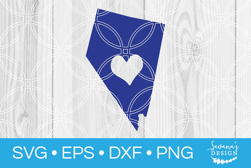 Nevada State with Heart SVG SavanasDesign 