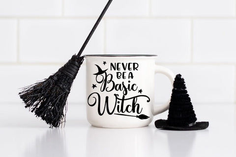 Never Be A Basic Witch Halloween SVG Shirt - Funny Halloween T-Shirt Design SVG Pickled Thistle Creative 