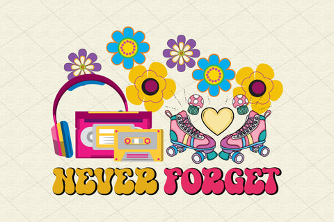 Never Forget Tape Cassette Floppy Disk Sublimation Rupkotha 