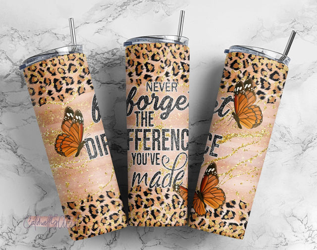 Never Forget The Difference You've Made, Retirement PNG, Retirement tumbler wrap png, 20oz tumblers designs, Retirements gift for woman Sublimation CaldwellArt 
