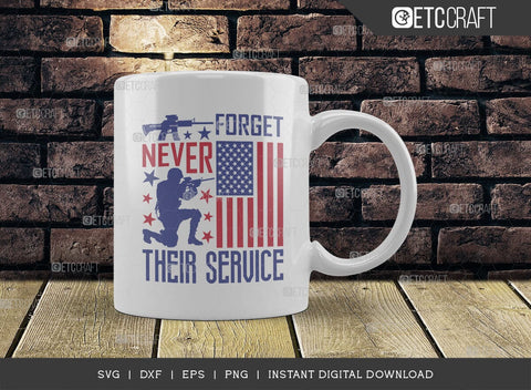 Never Forget Their Service SVG Cut File, Happy Confederate Memorial Day Svg, Confederate Heroes Day Svg, Confederate Memorial Quote, ETC T00630 SVG ETC Craft 