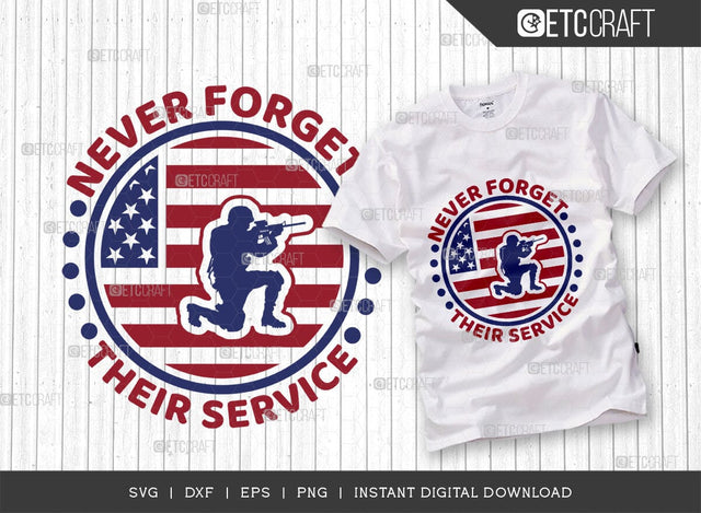 Never Forget Their Service SVG Cut File, Happy Confederate Memorial Day Svg, Confederate Heroes Day Svg, Confederate Memorial Quote, ETC T00630 SVG ETC Craft 